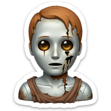 tin figure buried with a corpse sticker