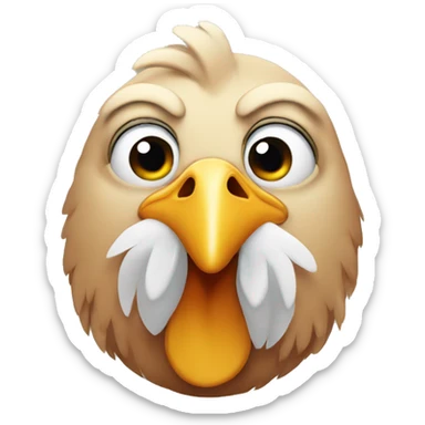 chicken emoji looking at you like your stupid  sticker