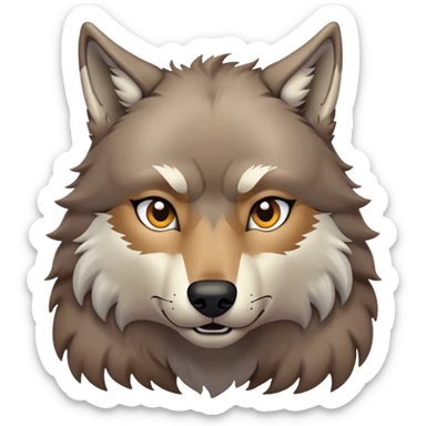 wolf with abs  sticker