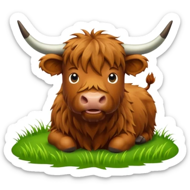 highland cow sticker