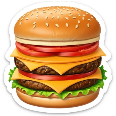 Double meat burger sticker