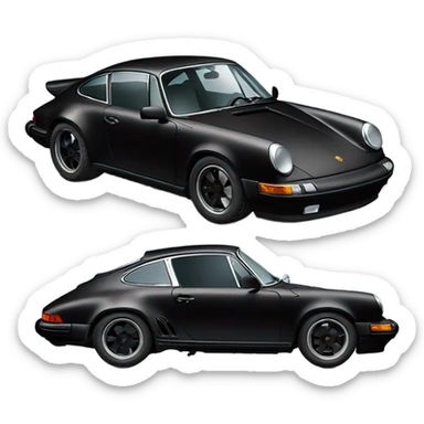 black Porsche 911 do it again make the logo a bit more visible sticker