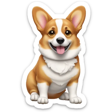 Corgi full body with socks sticker