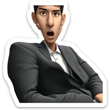 confident boy in formal suit sticker