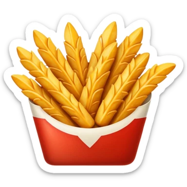 Wings and fries sticker