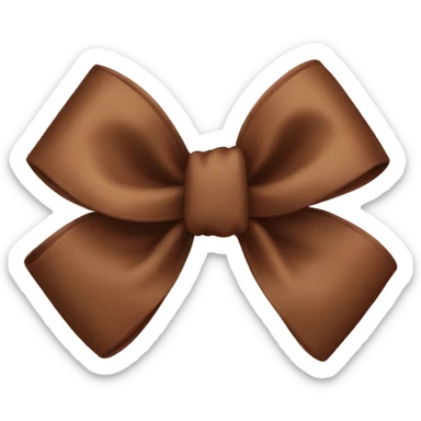 Brown bow sticker