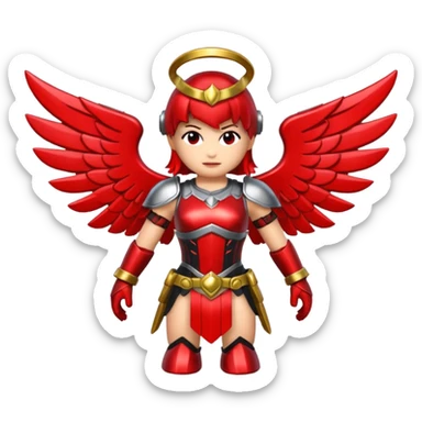 a roblox red valkyrie with no people sticker