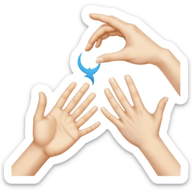 Las manos del la obra “La creación de Adán” sticker