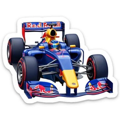 Red Bull F1 car driving animated emote sticker
