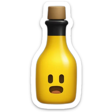 Yellow and black Bottle with text that exactly says “Koto” sticker