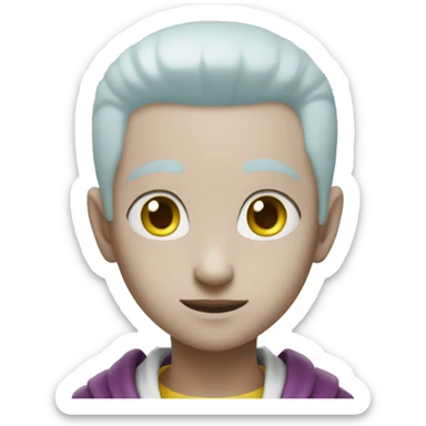 ket whis big cute yelow eyes sticker