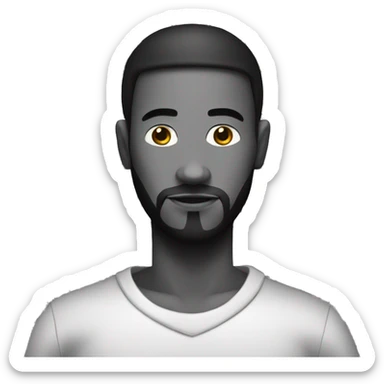 Robber in prison clothes black and white  sticker