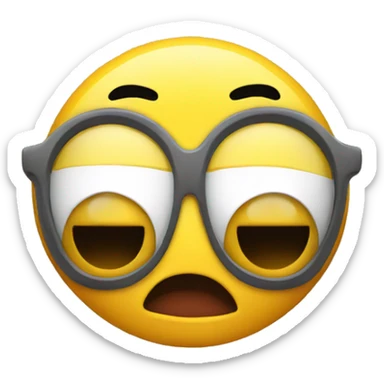 Shocked yellow emoji sticker