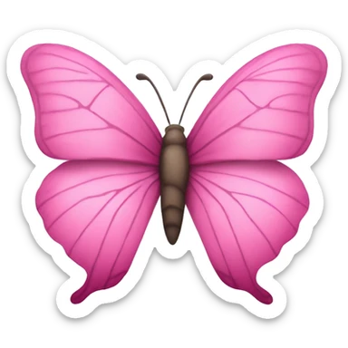 Pink Butterfly with a face sticker