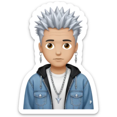 a white guy with a Y2K drip style  sticker