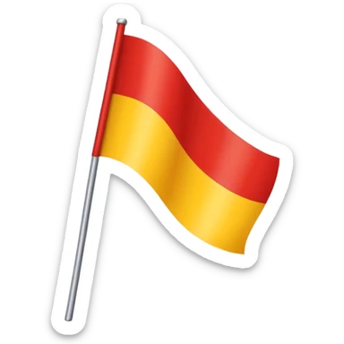 yellow and red flag 2 vertical stripes sticker