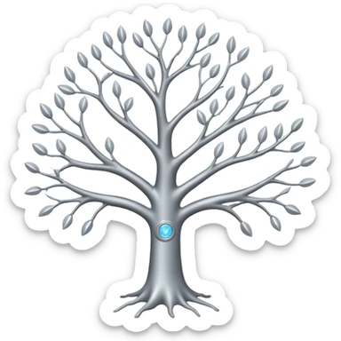 tree with eeg electrodes for branches sticker