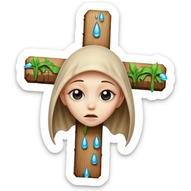 ET from the movie-body-on-the-cross sticker