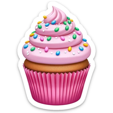 Pink sparkly cupcakes sticker