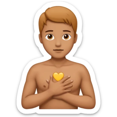 Mano al pecho sticker