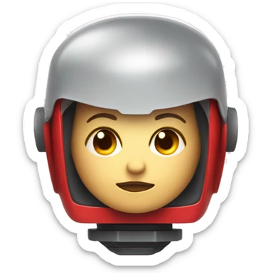 cute head of a bot with red siren sticker
