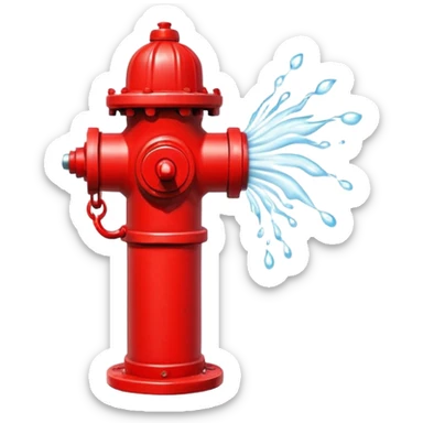 Fire hydrant spraying water  sticker