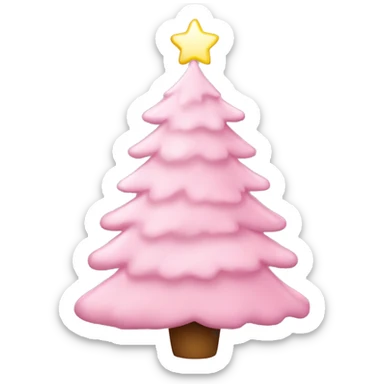 Light pink Christmas tree sticker