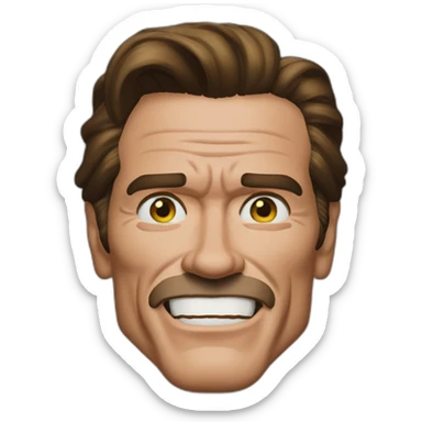 arnold schwarzenegger replicating shia labeouf meme sticker