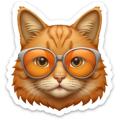 Cat wearing sunglasses sticker