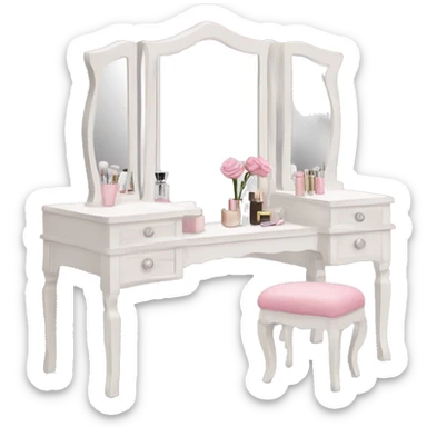 Vanity table with mirror  sticker