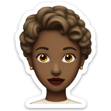 dark red lips woman sticker