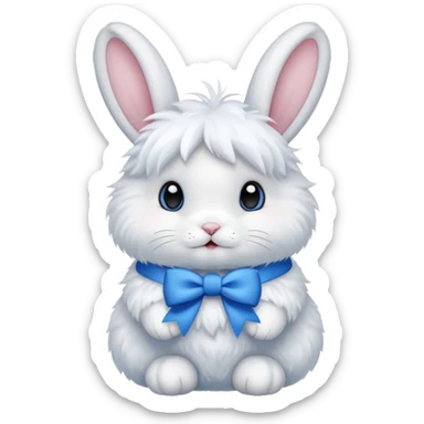 cute rabbit with bow sticker