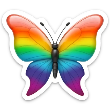 Rainbow Butterfly sticker