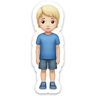 sad child full body sticker