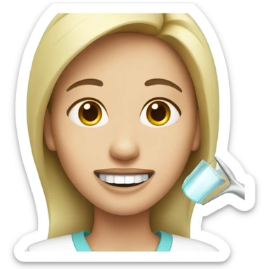 woman dentist sticker