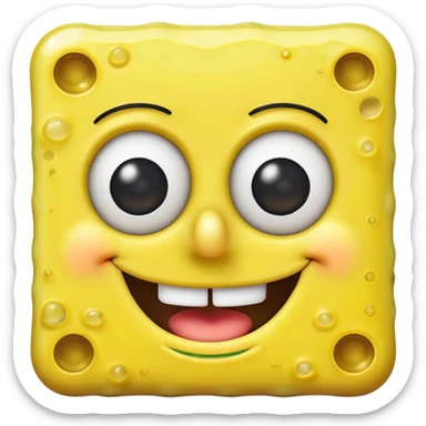 Spongebob ios 18 iphone style sticker