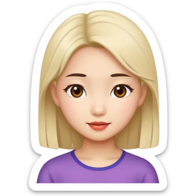 asian girl flirty expression sticker