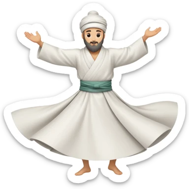 A whirling dervish sticker