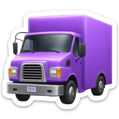 Purple Delivery Truck sticker