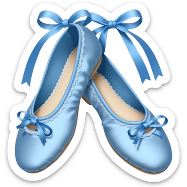 blue ballet shoes with laces sticker