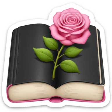 Una biblia con un moñito y sea rosa bajito sticker