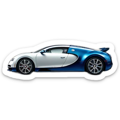 cloudy sky with Bugatti sports car sticker