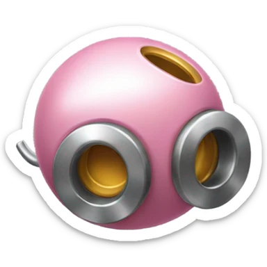 Metal Kirby ball with wheels sticker