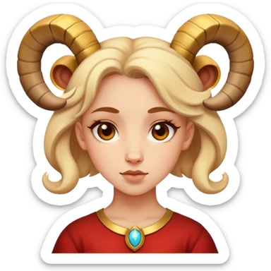 aries girl sticker