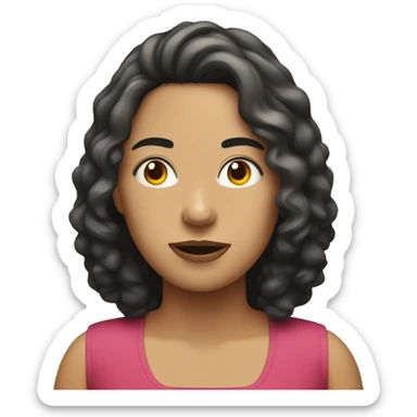 Persona gorda con  simbolo de prohibido  sticker