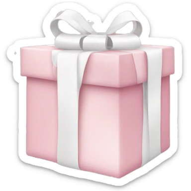 Light pink Christmas gifts under a white Christmas tree  sticker