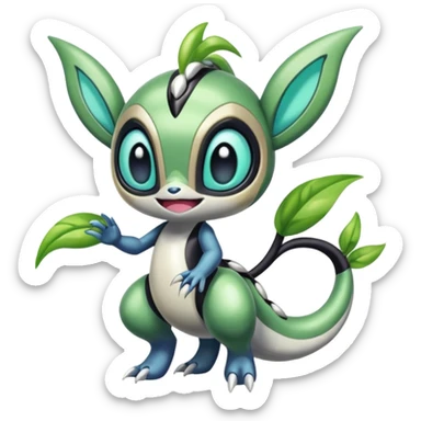 Colorful Shiny Exotic Meloetta-Palkia-Virizion-Venom-Stitch-Fakémon-creature-hybrid sticker