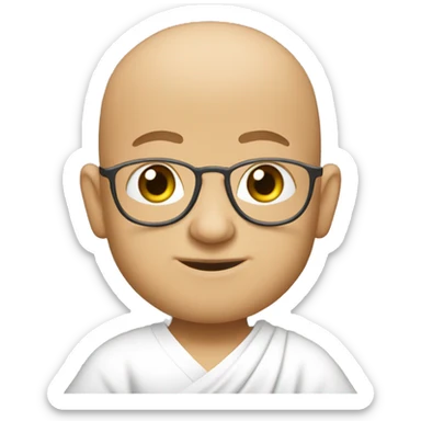 A bald Buddhist with a text above that says "What's up Julio" sticker