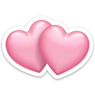 double light pink hearts sticker