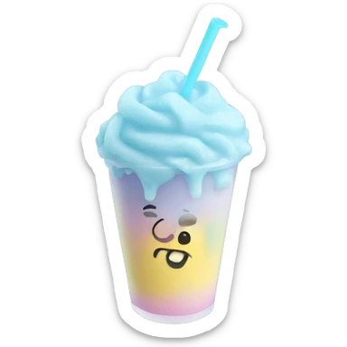 pastel blue slushie sticker